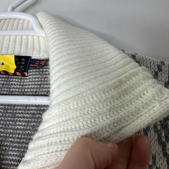 Vintage American Priority Sweater Cardigan Men Large Tribal Western Zip Up Rodeo - Picture 6 of 8